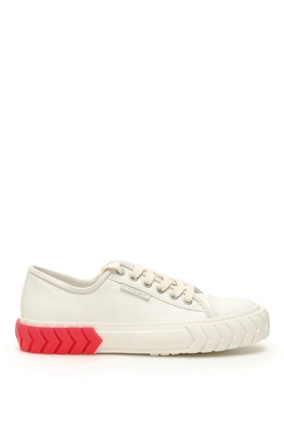 Shop Both Low Tyres Sneakers In White Pink Fluo