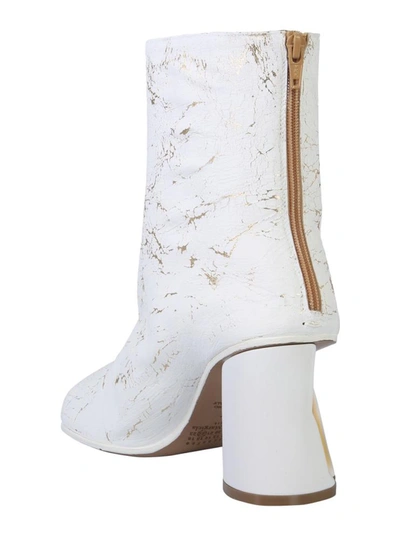 Shop Maison Margiela Crushed Heel Boot In White