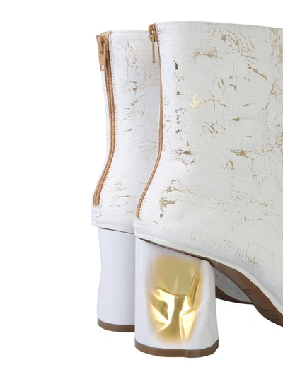 Shop Maison Margiela Crushed Heel Boot In White