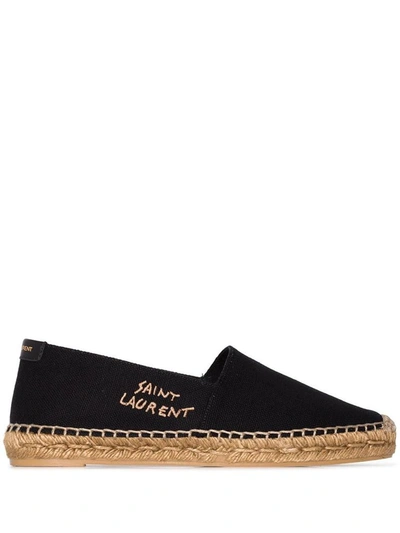 Shop Saint Laurent Flat Shoes Black