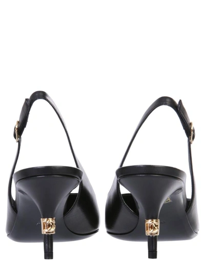 Shop Dolce & Gabbana Sling Back Sandals In Black