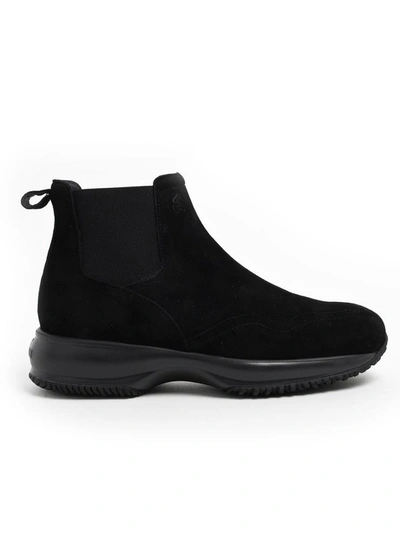 Shop Hogan Black Interactive Chelsea Ankle Boots