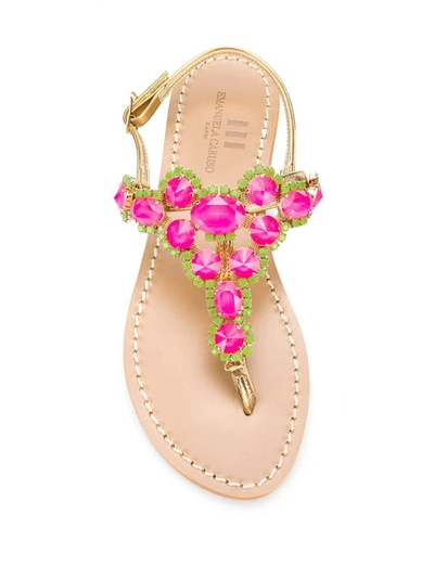 Shop Emanuela Caruso Sandals Fuchsia