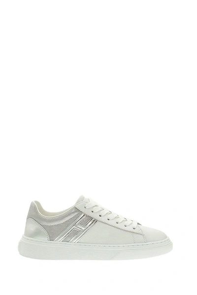 Shop Hogan H365 Sneakers In White/silver