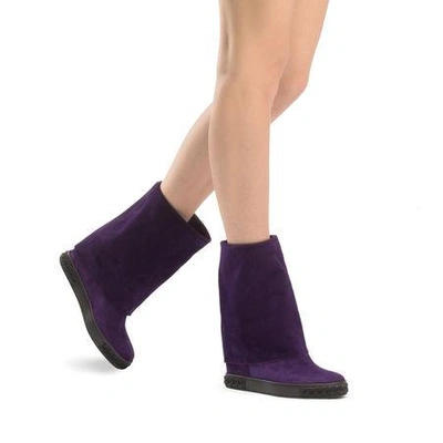 Shop Casadei Sneakers In Eggplant