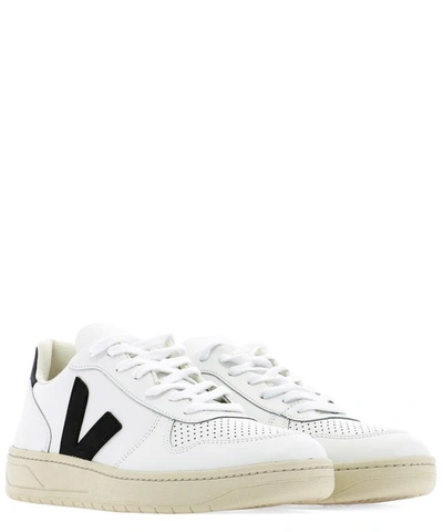 Shop Veja "v-10" Sneakers In White