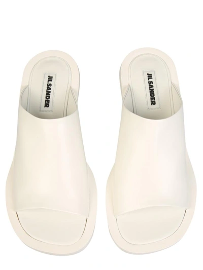 Shop Jil Sander Sandals With Heel In White