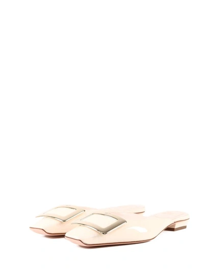 Shop Roger Vivier Patent Mules  Belle Vivier In White