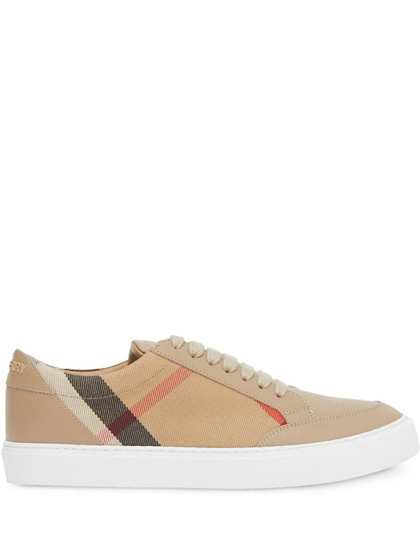 burberry salmond leather and fabric sneakers