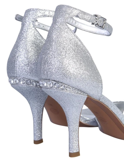 Shop Michael Michael Kors Malinda Sandal In Silver