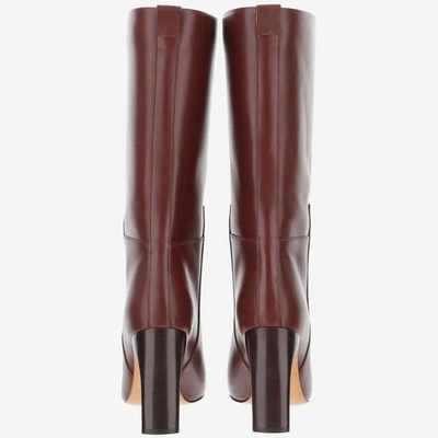 Shop Jil Sander Boots In Dark Red