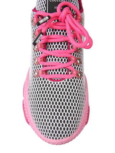 Shop Moschino "bubble Teddy" Sneakers In Pink