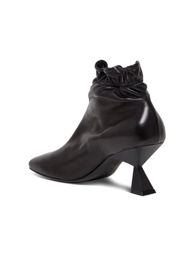 Shop Givenchy Square Toe Leather Ankle Boots In Black