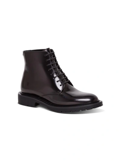 Shop Saint Laurent Army Boots In Black