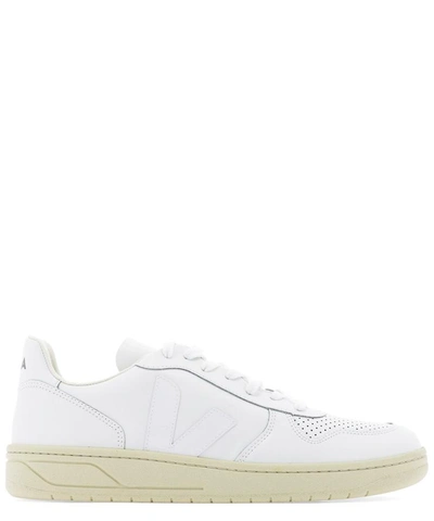 Shop Veja "v-10" Sneakers In White