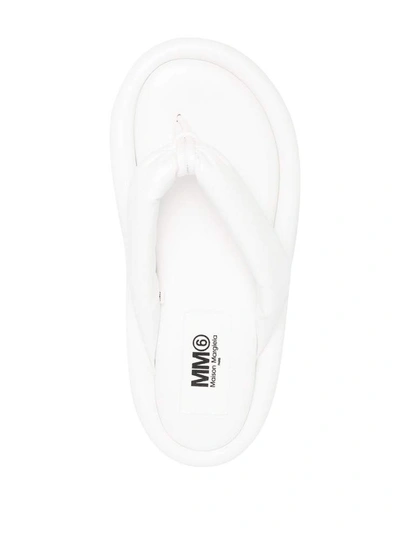 Shop Mm6 Maison Margiela Sandals White