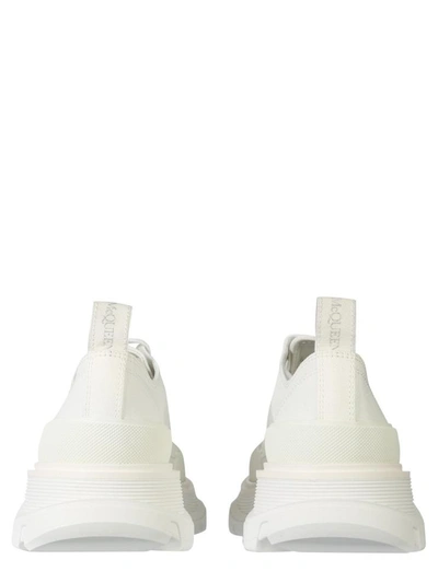Alexander Mcqueen White Canvas Tread Slick Sneakers In White