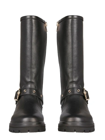 Shop Versace Jeans Couture Boots With Heritage Tank Details In Black