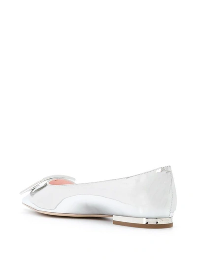 Shop Roger Vivier Flat Shoes In Argento