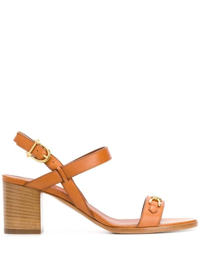 Shop Celine Céline Sandals In Marrone