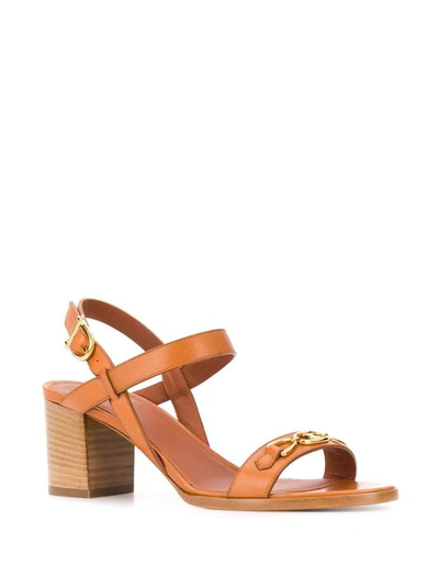 Shop Celine Céline Sandals In Marrone