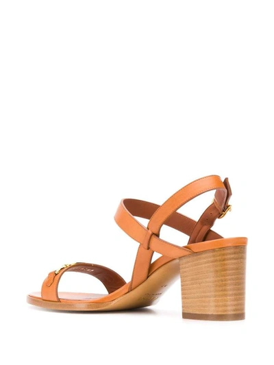 Shop Celine Céline Sandals In Marrone