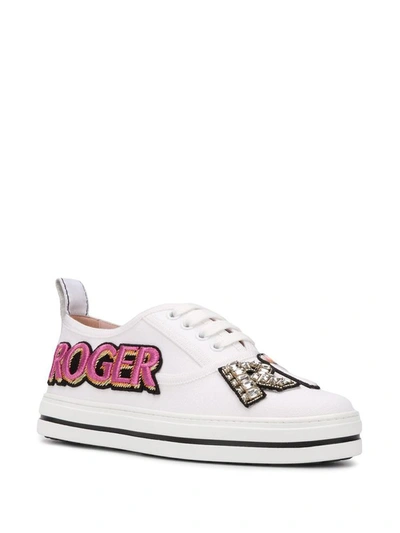 Shop Roger Vivier Sneakers In Bianco