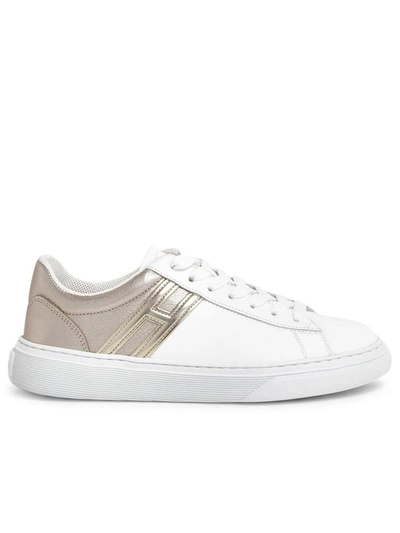 Shop Hogan Sneakers H365 Oro Bianche In White