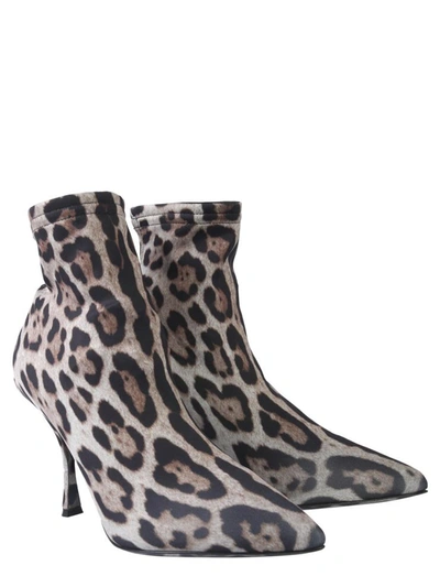 Shop Dolce & Gabbana Leo Printed Boot In Animalier