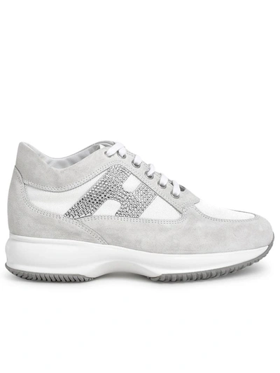 Hogan Interactive H-strass Sneakers In Bianco | ModeSens