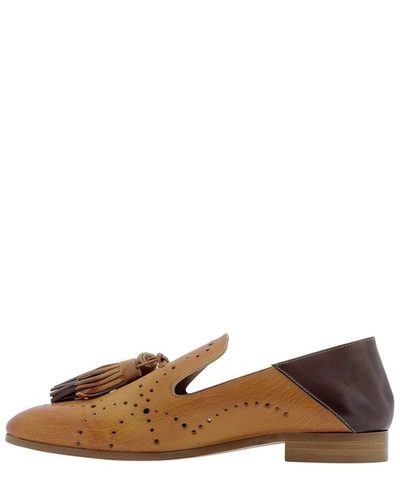 Shop Guglielmo Rotta Leather Tassel Loafer In Brown