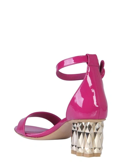 Shop Ferragamo Azalea Sandal In Fuchsia