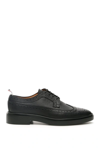 Shop Thom Browne Longwing Brogue Lace-ups In Black