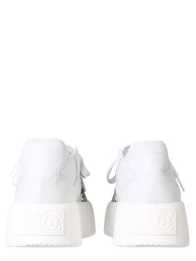 Shop Mm6 Maison Margiela Spray Effect Sneakers In White
