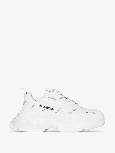 Shop Balenciaga Sneakers In Bianco