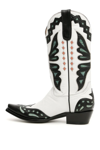 Shop Jessie Western Butterfly Cowboy Boots In White 001