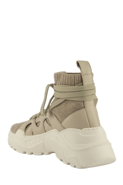 Shop Agnona 2.28 Cashmere Sneakers In Cream