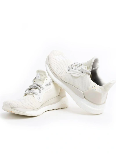 Shop Adidas X Pharrell Williams White Sneakers In Beige