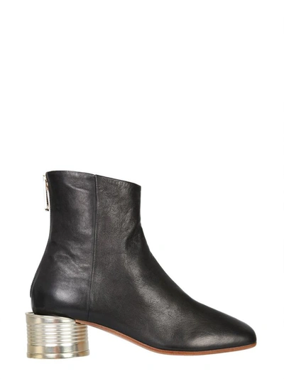 Shop Mm6 Maison Margiela Tin Heel Boots In Black