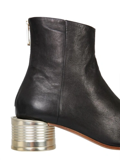 Shop Mm6 Maison Margiela Tin Heel Boots In Black