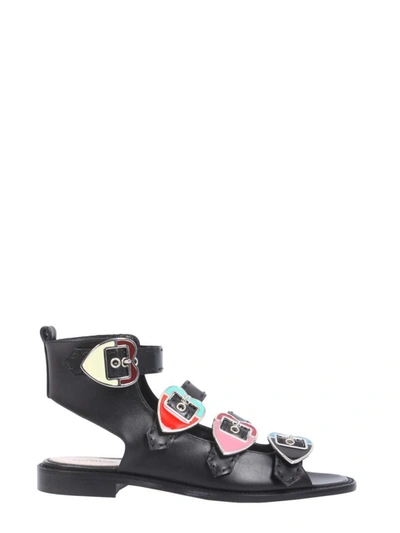 Shop Paula Cademartori Claude Sandals In Black