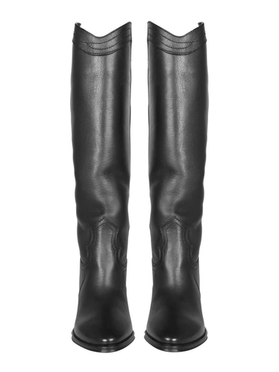 Shop Saint Laurent "kate" Boots In Black