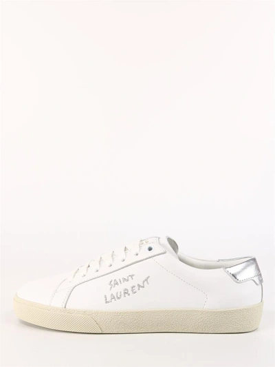 Shop Saint Laurent Court Classic Sneakers In White