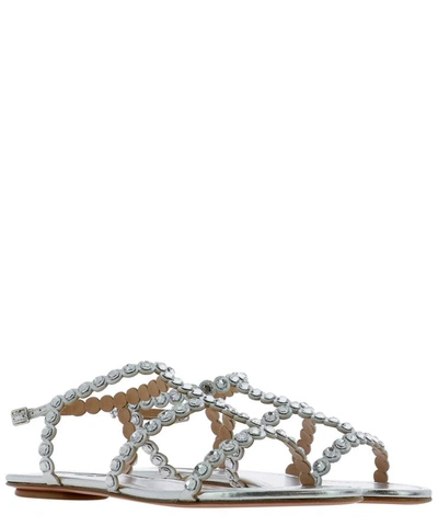 Shop Aquazzura "tequila" Sandals In Silver