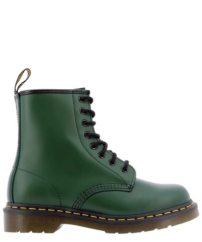 Shop Dr. Martens' "1460" Military Boots In Green