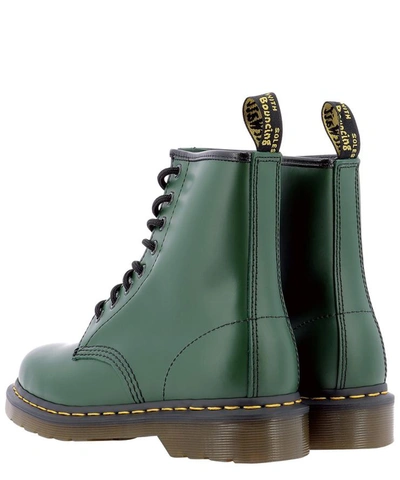Shop Dr. Martens' "1460" Military Boots In Green