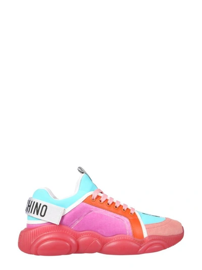 Shop Moschino "teddy" Sneakers In Pink