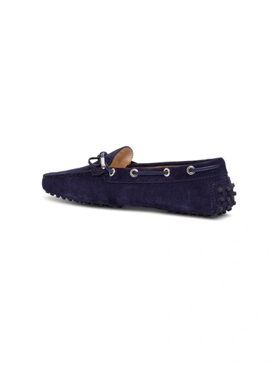 Shop Tod's Suede Loafers In Blu