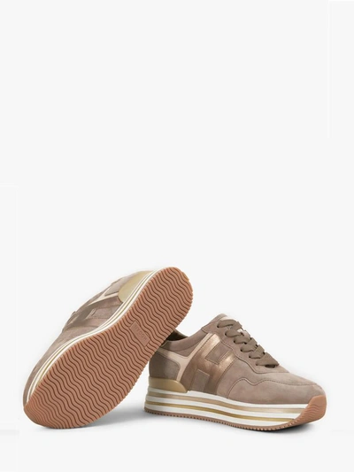 Shop Hogan Midi Platform Sneakers In Brown