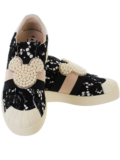 Shop Moa Master Of Arts White Sneakers In Black